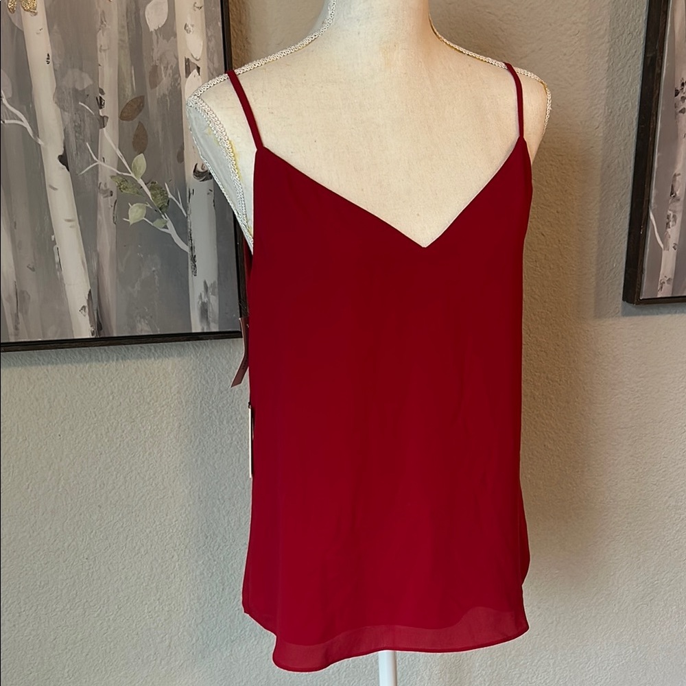 Babaton Red Everly dark lillooet Sleeveless Camisole Top